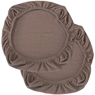 Sunnyway Esszimmerstuhlbezüge, elastische Stretch-Stuhlhussen, Computerstuhlbezug, super Passform, Anti-Staub-Schreibtisch-Sitzbezug, Spandex, abnehmbar, waschbar, 2 Stück (Braun, 2)
