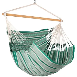 La Siesta Hängesessel , Grün, Dunkelgrün , Holz, Textil , Bambus , 140x170x210 cm , Gartenmöbel, Gartenschaukeln, Hängesessel