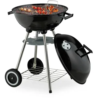 Relaxdays Kugelgrill schwarz