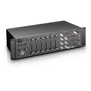 LD Systems ZONE 624-19" 4-Zonen Mixer mit 2 Mikrofonkanälen und 3HE, schwarz