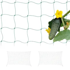 Bild von Ranknetz 3er Set, für Gewächshaus, 180x500 cm, Rankhilfe Gurken, Maschenweite 10 cm, Gewächshausnetz, PE, grün