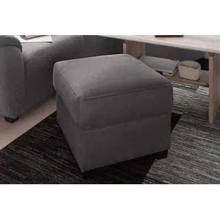 sit&more Polsterhocker Pandora Mikrofaser 58 x 45 x 58 cm Grau