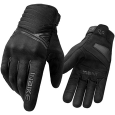 INBIKE Motorradhandschuhe Herren Damen Winter Warm Wasserdicht Winddicht mit Harter Schutz Motocross Motorrad Handschuhe Männer Schwarz XXL IM902W