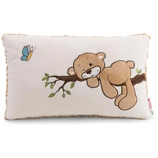 Kissen Bär Finni 43x25cm - karamell - Flauschiges Kuscheltierkissen für Kinder und Erwachsene, Plüschkissen ideal für Zuhause, Kindergarten oder unterwegs | 62974