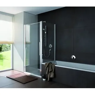 Koralle Trennwand kurz für Pendeltür NPWA, NPFA, NP2W, NFTA myDay WNK 100 965-985x1750mm, VB03310017AA1, Duschkabine: Rahmen: Silber Matt, Glas: ESG