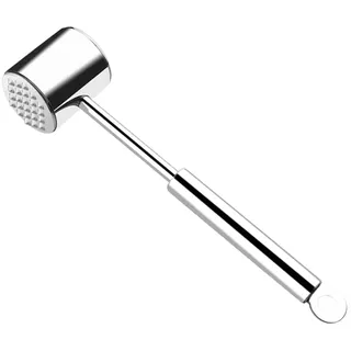 Frevoitna Fleischklopfer aus 304 Edelstahl, Schnitzelklopfer 27 cm, Fleischhammer Doppelseitig Silber, Fleischplattierer Spülmaschinenfest, Meat Tenderizer für Schnitzel, Steak, Rindfleisch