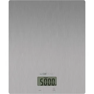 Clatronic Clatronic® Küchenwaage digital | 1gr. Schritte bis 5kg | mit Cup Angabe (Tassen) | ideal für Trend-Rezepte | extra flach | Tara Funktion | Edelstahl | Kitchen Scale | Küchenwage KW 3821