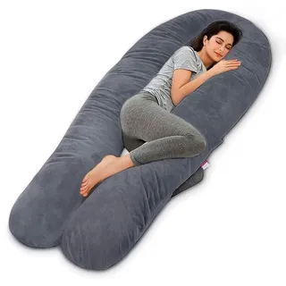 Wndy's Dream Schwangerschaftskissen Stillkissen Premium XXL U-förmiges Schwangerschaftskissen Body Pillow