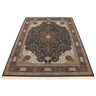 morgenland Orientteppich »Hereke - 370 x 276 cm - dunkelrot«, rechteckig, 3 mm Höhe, Wohnzimmer, Handgeknüpft, Einzelstück mit Zertifikat morgenland Dunkelrot B: 276 cm   1 St.