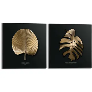 Poster REINDERS "Gold Set", gold (farbe bild(er): gold), B:50cm H:50cm T:1,6cm, Bilder, Poster