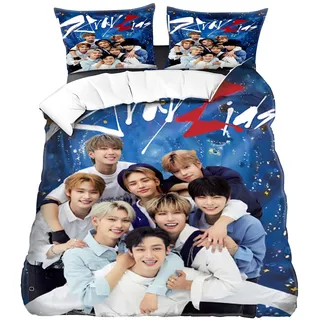 WlsqDE Strraykiid Bettwäsche, Anime Bettwäsche 135x200cm, Anime Bettbezug-Set Enthalten 50x75cm Kissenbezug, Microfaser, Angenehm & Weich, für Teens Jungen und Fans Mädchen Bettbezug Kinder