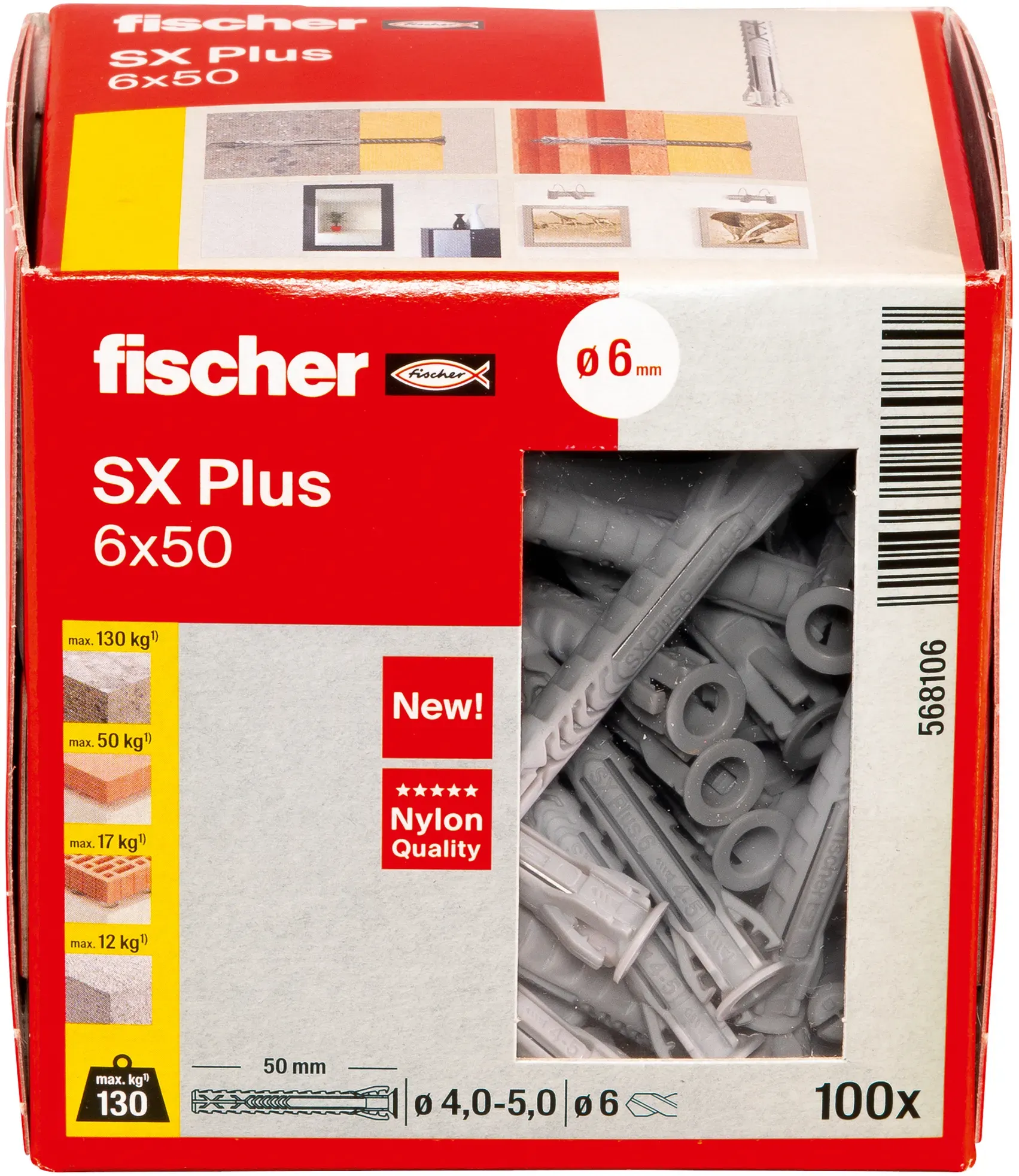 Bild von Spreizdübel SX Plus 6x50, 100er-Pack (568106)