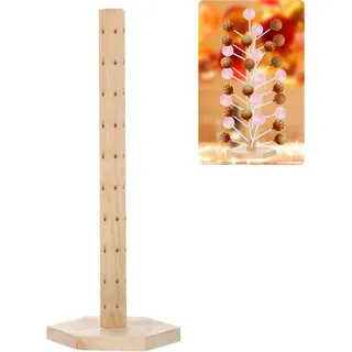 60 Löcher Cake Pop Ständer Holzbrett 14.5*42 cm Cake Pop Stiele und Ständer | Lollipop Ständer Holz Ständer für Lutscher, Lutscher Halter für Dessert Tisch, Hochzeit, Geburtstag, Babyparty, Partys