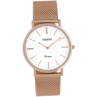 Oozoo Damen Armbanduhr rosegold Analog C9918 Vintage Series Edelstahl D2UOC9918