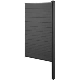 Mendler Windschutz 98 x 182 cm grau Aluminium