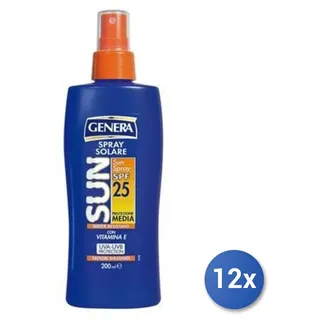 12x Bundle Genera Sun Spray Fp 25 ML 200