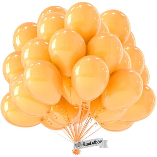 BIO Luftballons Apricot Pastell [50 Stück]• MADE IN EU • Zertifiziert nachhaltige Bio Ballons • 100% Naturlatex • Klimaneutral hergestell • Ø34 cm • Helium Luftballons Bunt • Luftballons Geburtstag