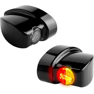 HEINZ BIKES Nano Winglet 3-in-1 Harley Davidson 93-20 Blinker Für Motorräder - Black - One Size
