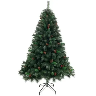 SVITA Künstlicher Weihnachtsbaum 180cm klappbar mit 661 Zweig-Spitzen inkl. Metall Ständer Christbaum Tannenbaum Schnellaufbau Klappsystem Luvi-Nadeln