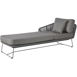 Diamond Garden Milos Daybed links Edelstahl/Rope inkl. Sitz & Rückenkissen
