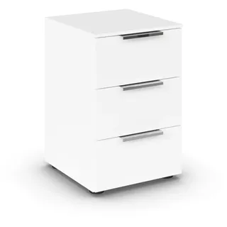 Rauch Möbel Flipp, Kommode für Schlafzimmer, Kinderzimmer, Wohnzimmer, Jugendzimmer, Flur, Garderobe, 3 Schubladen, mit Softclose-Funktion, Farbe Weiß, Breite 40 cm