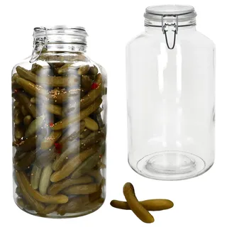 2x NORMA Vorratsglas 6L aus Glas mit Bügelverschluss luftdicht Einmachgläser