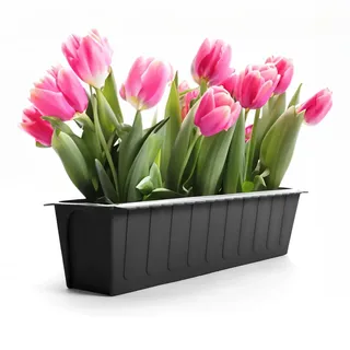 BigDean 16 Stück Paletten Blumenkästen Einsatz In Anthrazit Pflanzkasten Zum Bepflanzen Und Dekorieren Balkonkasten Für Kräuter Blumen Und Pflanzen