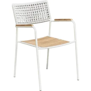 Garden Pleasure Stapelstuhl Carmel 84 x 57 x 55 cm braun/weiß 4 St.