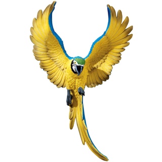 Design Toscano Wandfigur Phineas the Flapping Macaw, Flügelschlagender Vogel