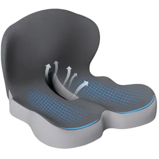 HoldOneLight Orthopädisches Sitzkissen mit Rückenlehne[Seitliche Unterstützung & Komfort] Sitzkissen für Bürostuhl & Auto - Ergonomisch, Sitzpolster, Steißbeinkissen (original Version)
