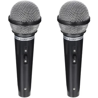 NUOBESTY VorgetäUschtes Mikrofon FüR Kinder - Fake-Mikrofon Spielzeug Kindermikrofon Requisitenmikrofon Rollenspiele Weihnachten Cosplay Musik Halloween Geburtstagsfeier 2 StüCk