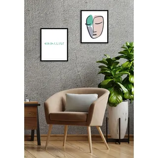 queence Bild »Minimalistic« Bilder von Frauen   Fashion   Frau   Magazincover   Mode   Schriftzug   Schwarz-Weiß   Sprüche & Texte 2 Stk. tlg. gerahmt, bunt