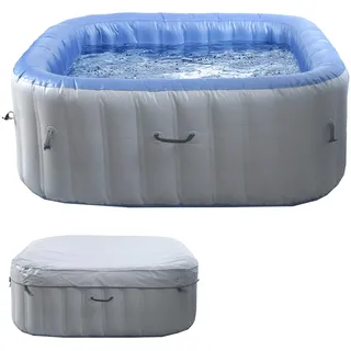 Mendler HWC-N97 180 x 180 x 67 cm Grau/Blau
