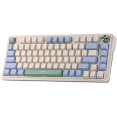 Redragon K673 PRO RGB-Gaming-Tastatur mit 75% kabelloser Dichtung, 3 Modi, kompakte mechanische Tastatur mit Hot-Swap-Buchse, spezielle Drehknopfsteuerung und schallabsorbierende Pads, roter Schalter