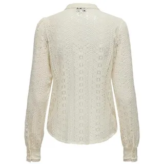 Only Spitzenbluse »ONLREBA LACE L/S SHIRT WVN NOOS«, Gr. XS, Egret, , 90481348-XS