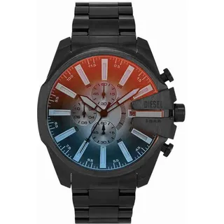 Diesel Mega Chief Slim Herren Schwarz Edelstahl Uhr, DZ4689