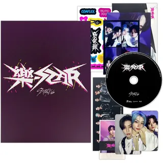 Stray Kids - -Rock-STAR (LIMITED STAR Ver.) Photobook + CD-R + Photocard + Panorama Mini Poster + Unit Photocard + Sticker + Mini Poster + 4-Cut Photo Film + Folded Poster + Film Photocards + PVC Card