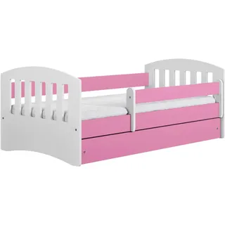 Raumhirsch Furniture Kinderbett Classic mit Schublade ohne Matratze Rosa 90/65/144 , Holzwerkstoff , Rechteckig , 80x140 cm , Babymöbel & Kindermöbel, Kinderzimmer & Jugendzimmer, Kinderbetten