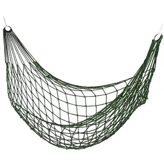 Relaxdays Netzhängematte , dunkelgrün , Textil, Metall , 140x1.5x436 cm , Gartenmöbel, Gartenschaukeln, Hängematten