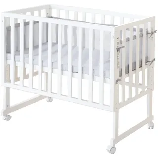 roba Beistellbett, (BxL): 49,5 cm x 90 cm, Holz, weiß - weiss