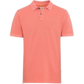 camel active Herren Piqué Poloshirt aus Reiner Baumwolle Hellrot Menswear-M