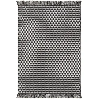 benuta Pure Teppich aus recyceltem Material Morty Schwarz/Weiß 80x150 cm , Textil , Rechteckig , 80x150 cm , Gots , wasserabweisend , Teppiche und Böden, Teppiche, Webteppiche