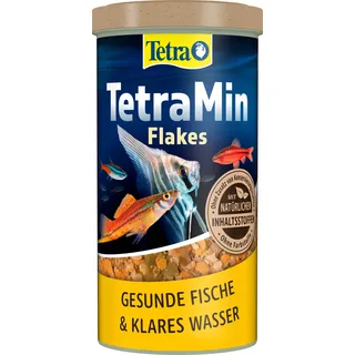 TetraMin Flakes - Fischfutter in Flockenform für alle Zierfische, 1 L Dose