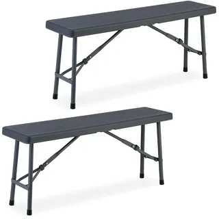 Relaxdays Bierbank 100 x 42 x 100 cm Grau
