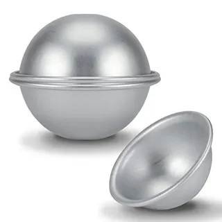 Halbkugel Kuchenform 8 cm Aluminium Bakini Kuchen Desser Pudding Backform Halbkugel-Kuchenform-Backblech für Kuchen Mousses Puddings Gebäck 82 x 35 mm / 3,22 x 1,37 Zoll
