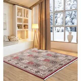 OTTO home Orientteppich »BB Oriantal 1« rechteckig 12 mm Höhe reine Wolle, handgeknüpft, orientalisches Design, mit Fransen, rot