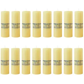 Cereria Di Giorgio - 16 ganze liturgische Lampen - Durchmesser 6,6 cm Höhe 19,5 cm - Dauer 7 Tage