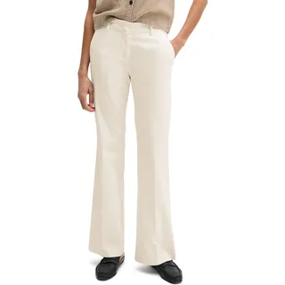 Stretch-Hose MARC O'POLO "MARTHE Flared", Damen, Gr. 38, N-Gr, weiß cotton, Web, Obermaterial: 58% Baumwolle, 32% Modal, 7% Polyester, 3% Elasthan, ausgestellt lang, Hosen Stretch-Hose, Model MARTHE flared fit, superstretch, mid waist