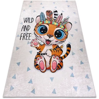 rugsX Teppich Bambino 120/170 cm , Weiß , Textil , Rechteckig , 120x170 cm , Teppiche und Böden, Teppiche, Kinderteppiche