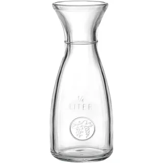 Ritzenhoff & Breker Bordeaux Karaffen 12er Set | 0,25 Liter | Glas-Karaffen im Landhausstil | Spülmaschinenfest | Mit Traubenmotiv & Füllstrich | Für Wein, Wasser, Saft oder Eistee